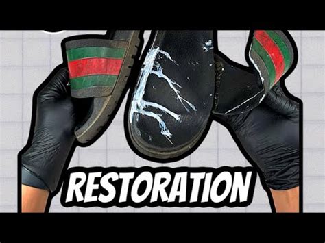 restore Gucci slides scratches